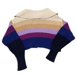 Aerie  striped zipper front colorful knit sweater size L Photo 2