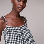 NWOT Whistles Penny Tie Strap Gingham Jumpsuit Size 14 Photo 4