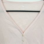 Gap NWT  Light Pink Waffle Knit V-Neck Long Sleeve Tee - Size: Medium Photo 2