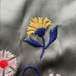 Xhilaration Floral Embroidered Green Bomber Jacket Photo 1