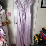 Elegant Lavender Strapless Gown Purple Size 14 Photo 5