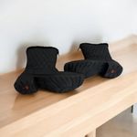 Totes Women's Boots Size 9M Quilted Upper Black Winter Boots with Fur Trim Photo 3