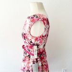 Eliza J Pink Tulip Floral Belted Print Faille Fit & Flare Dress NWT | 8 Photo 11