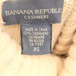 Banana Republic 100% Cashmere Ribbed Thick Knit Turtleneck Beige Sweater XS Photo 6