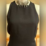 Amanda Smith Black/Shimmer MidiDress Rhinestone Jewel In Back. Sz 12 Zip On Side Photo 1