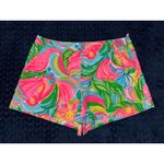 Lilly Pulitzer Shorts Women Jeannie Multi So A Peeling Rayon Pockets Sz 8 Photo 1