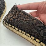 Toms (8.5) Womens Brown Jacquard Floral Lace Espadrille Slip On Flats Photo 7