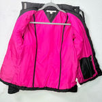 Tommy Hilfiger Moto Quilted Black Puffer Jacket Women's M Zip Front Tuck in Hood Photo 4