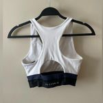 MIA ALL FENIX Stripe Sports Bra in White/Navy V-Neckline Racerback Size XS Photo 1