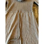 Calvin Klein Y2K Brown Ribbed Cowl Neck Sweater Dress Women S Twee Knit Flattering Feminine Photo 7