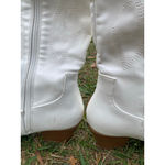 Tall White Western Cowgirl Boots 8.5 Coastal Rodeo Faux Photo 6