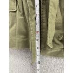 Carly Jean Women's Jacket Trench Belted Olive Green Size Medium Linen Photo 4