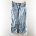 Kut From The Kloth  Brea Front Slit Midi Denim Skirt Medium Wash Blue 4 Photo 4