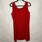 Carole Little Red Dress Jacket Flax Rayon Tencel Sz 14 Beaded Sleeves Photo 7