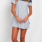 Wanakome Hayden Indigo Blue And White Striped T-Shirt Dress Size S Photo 0