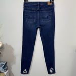 American Eagle Dream Jeggings High Rise Skinny Jeans Distressed Frayed Size 8 Photo 5