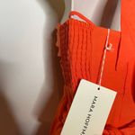 Mara Hoffman NWT Paula cutout linen-blend midi dress in orange papaya 00 Photo 10