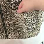 Chico's Reversible Quilted Gray Denim//Cheetah Print Bomber Jacket US Size 8 Photo 7