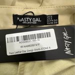 Nasty Gal NWT Faux Leather Star Shorts Beige High Rise Women's Size 2 Photo 7