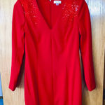 Calvin Klein Gorgeous long sleeve embellished red dress 🌹🌹🌹 Photo 0