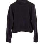 UGG  Gray Corduroy Ribbed Funnel Neck Cropped Sweater Women's Medium Photo 8