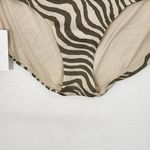 Green and Tan Swim Bottom NWT Medium Green Stripe Andie Swim Bikini Bottom Photo 2