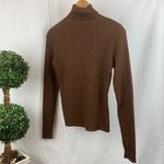 Piazza Sempione  Brown Ribbed Knit Long sleeve Turtleneck Sweater S Photo 1