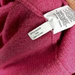 J. Crew Mockneck Sweater Barbie Pink Oversized Asymmetrical Collar Photo 6