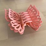 NEW Large Coral Pink Butterfly Claw Clip Photo 3