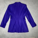 VTG Crossing Pointe Purple Wool Blazer Women 8 P Retroglam Office Long Blazer Photo 3