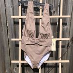 Gottex  Sexy one piece metallic gold Shimmer Swimwear 12 Photo 3