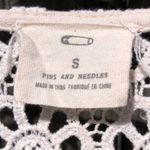 Pins and Needles Ivory Crochet Top S Photo 2