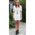 See By Chloe Tiered Lace Crochet Dress Ivory White Size 8 Photo 2