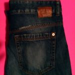 ZARA 4 29x27 Distressed Dark Wash Button Fly Jeans EUR 36 Photo 2