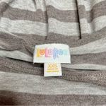 LuLaRoe Oversized Grey Striped Drop Shoulder Irma Tunic Top Shirt XXS Photo 4