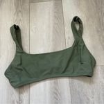 Aerie  Scoop Neck Pullover Bikini Top Green (Small) Photo 0