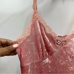 EXPRESS  S Vintage Y2K 90’s 2000’s Pink Lace Trim Velvet Camisole Tank Top Photo 8