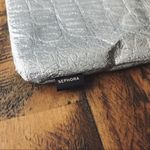 Sephora NWOT  Silver Cosmetic Bag Photo 3