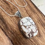 Wild Horse Turquoise 925 Silver Plated Necklace Native American Jewelry Photo 3