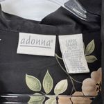 Vintage adonna Night Shirt size L Black Floral Satin Lace Romantic Whimsigoth Size L Photo 3