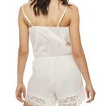 Topshop White Ivory Lace Trim Spaghetti Strap Romper Sleepwear Pajamas NEW Photo 1