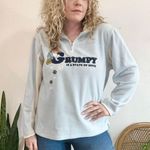 Y2K Grumpy is a State of Mind Half Zip Fleece Blue Size XL Photo 1