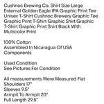 Bella Canvas Cushnoc Brewing Co. Shirt Size Large Enternal Golden Eagle IPA Graphic Print Tee Unisex T-Shirt Photo 1