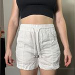 Athleta  100% Linen White Shorts Size 4 Photo 0
