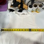 Athleta Cloudlight Asym Side Tie Tank Sea Salt White Womens Size Medium *Flaw Photo 8