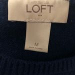 Ann Taylor  Loft Factory blue white dot sweater women’s size medium‎ Photo 2