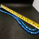 Handmade Genuine Blue Faceted Quartz Gemstone Round Beads Necklaces W/ 925 Silver Clasp Photo 3