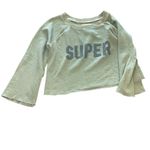 Treasure & Bond Super 3/4 Bell Cut Off Sleeve Crop - Green Photo 1