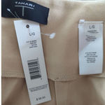 Tahari  Women's Back Zip Pleated Straight & Pencil‎ Skirts Beige Size Large NWT Photo 4