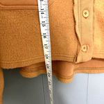 Boho Orange Knit Plush Fleece Button Front Cropped Southwestern Shacket S Photo 3